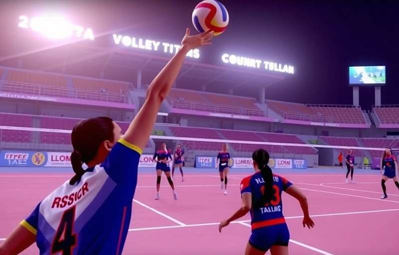 Volley Titans India upcoming features preview showing new stadiums, women's teams and VR gameplay