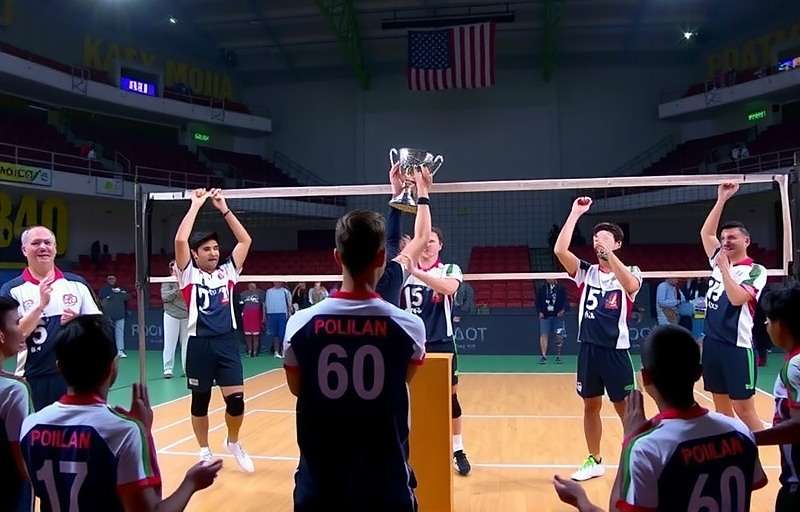 Volley Titans India national tournament finals with a virtual crowd and trophy presentation ceremony